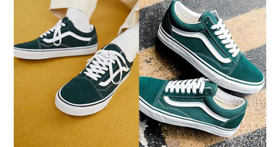 Giày Vans xanh rêu – Item “hack” cá tính cho outfit basic
