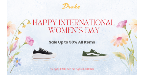 HAPPY INTERNATIONAL WOMEN’S DAY 2026 - SALE UP TO 50% ALL ITEMS