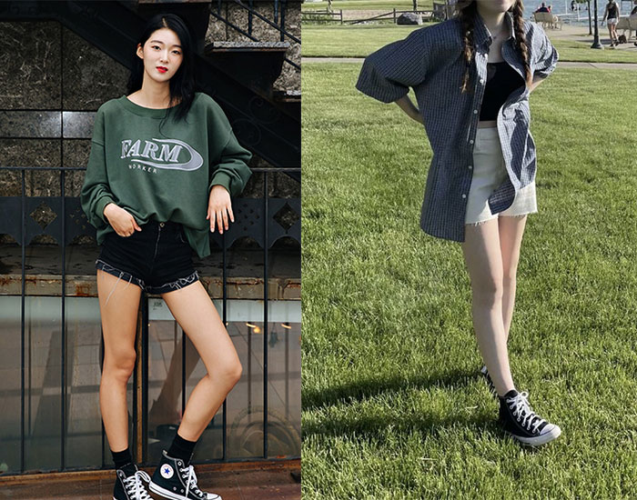 Đi giày Converse cổ cao mặc với quần gì để trở nên “thật ngầu”