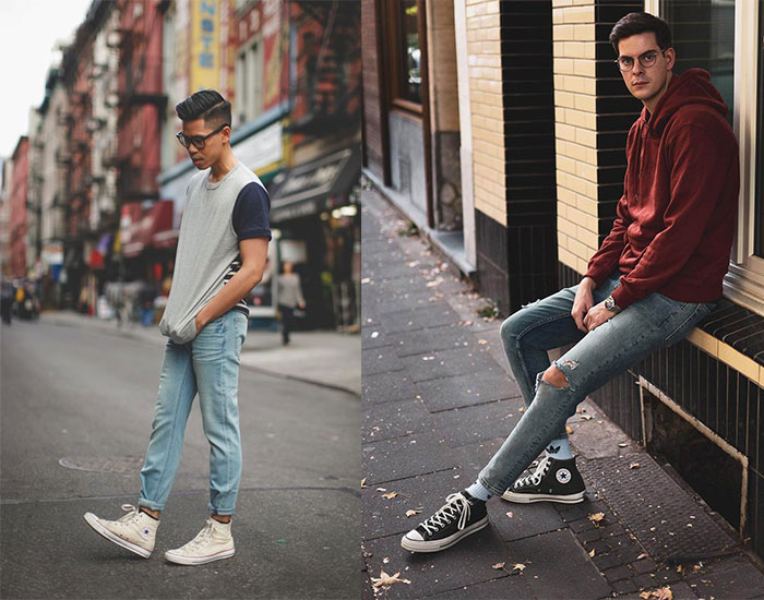 Đi giày Converse cổ cao mặc với quần gì để trở nên “thật ngầu”