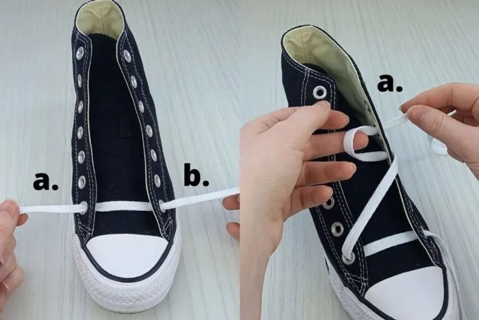 Cách buộc dây giày Converse cao cổ 8 lỗ nghệ thuật - đơn giản hấp dẫn