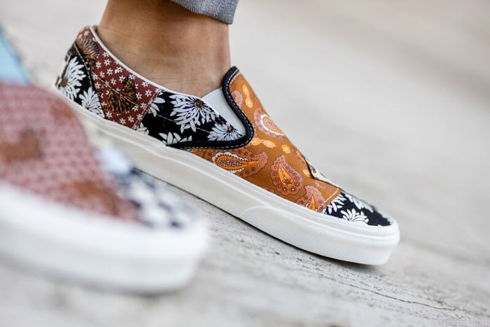 Giày Vans Slip-on Tiger Patchwork - sự khéo léo cho một tổng thể đầy sắc màu