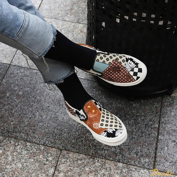 Giày Vans Slip-on Tiger Patchwork - sự khéo léo cho một tổng thể đầy sắc màu