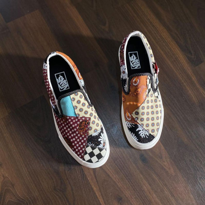 Giày Vans Slip-on Tiger Patchwork - sự khéo léo cho một tổng thể đầy sắc màu