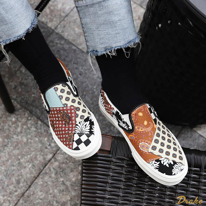 Giày Vans Slip-on Tiger Patchwork - sự khéo léo cho một tổng thể đầy sắc màu