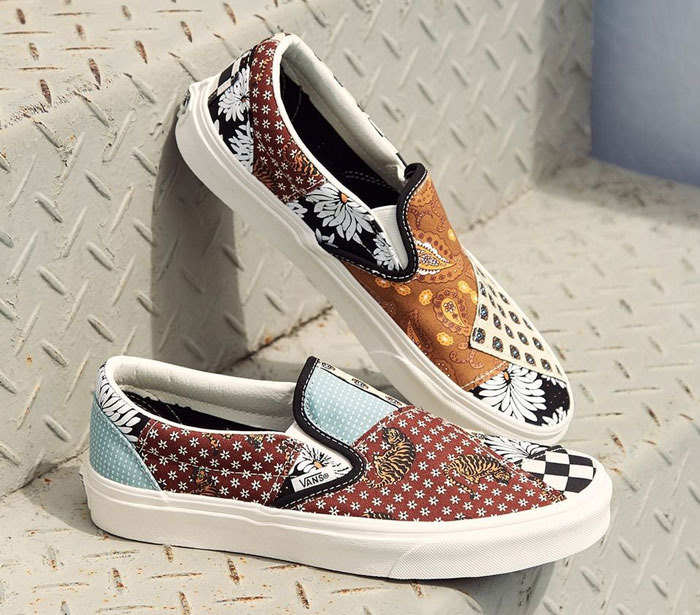 Giày Vans Slip-on Tiger Patchwork - sự khéo léo cho một tổng thể đầy sắc màu