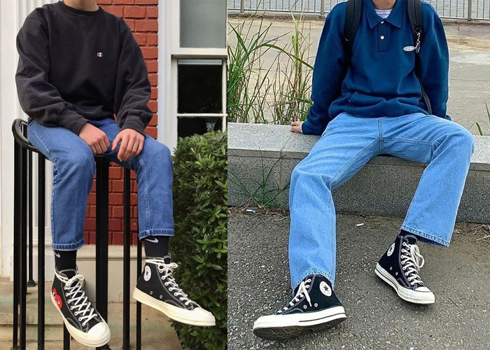 Bật mí cách phối quần áo với giày Converse cao cổ nam cực cá tính
