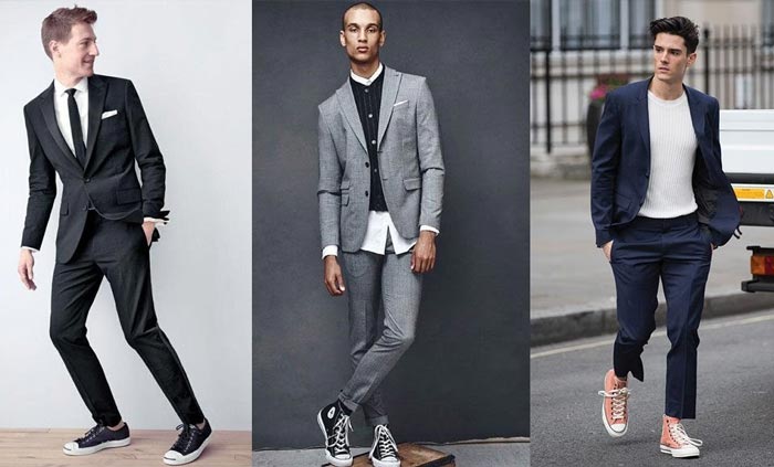 Bí quyết làm outfit thêm phần lịch lãm với quần tây và giày Converse