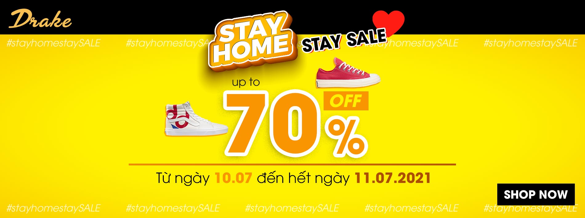 Stay Home - Stay Sale - Up To 70% All Items Tại Drake Vn