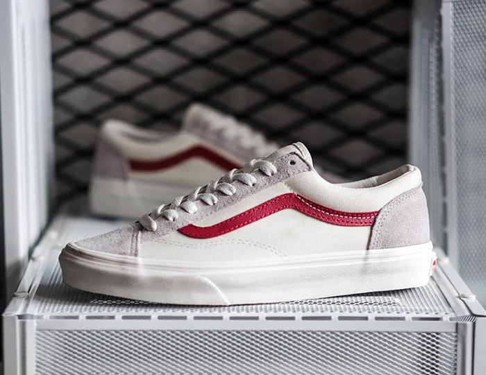 Vans Old Skool trắng sọc đỏ làm nên sự khác biệt từ chi tiết nguyên bản