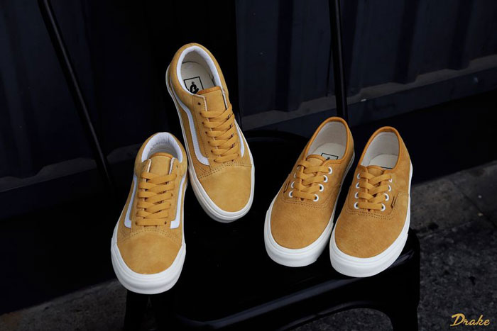 Giày Vans da lộn với màu sắc và chất liệu đương đại
