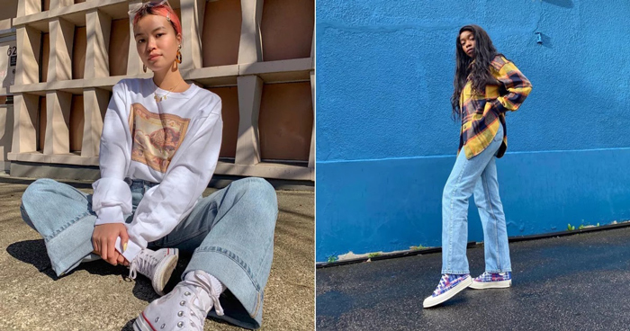 Biến hóa đa dạng qua các cách mặc quần áo với giày Converse nữ