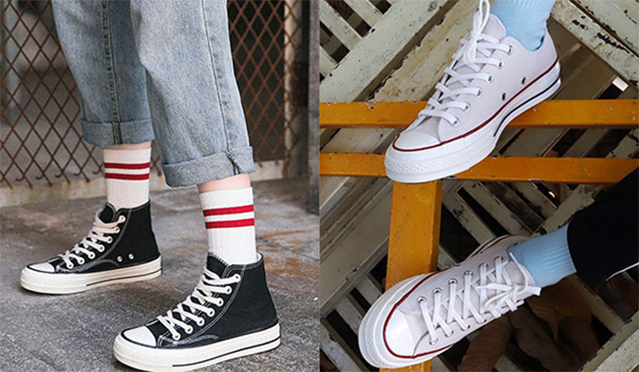 Đâu là quyết định đúng đắn khi cân nhắc chọn giày Converse cổ cao hay thấp
