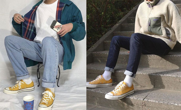 Check ngay những kiểu phối độc lạ cùng giày Converse 1970 vàng trendy