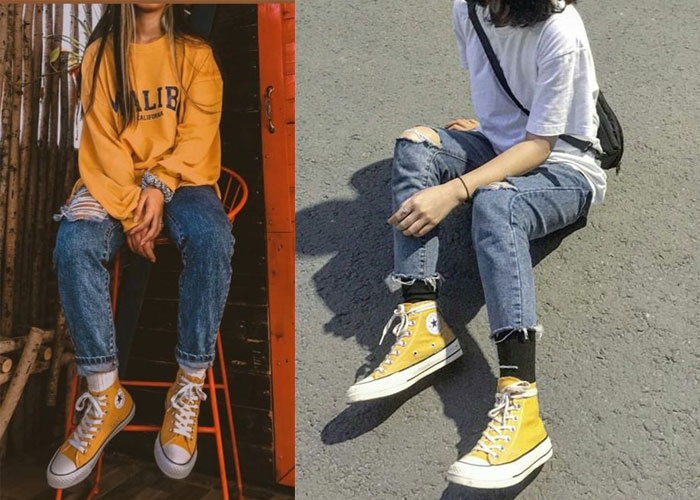 Check ngay những kiểu phối độc lạ cùng giày Converse 1970 vàng trendy