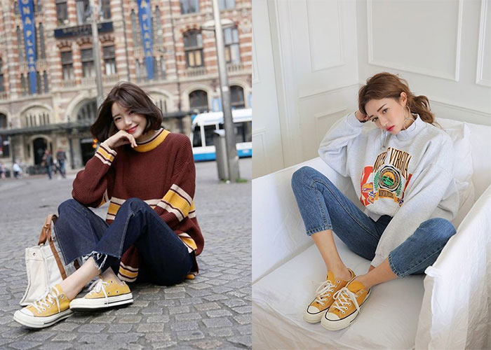 Check ngay những kiểu phối độc lạ cùng giày Converse 1970 vàng trendy