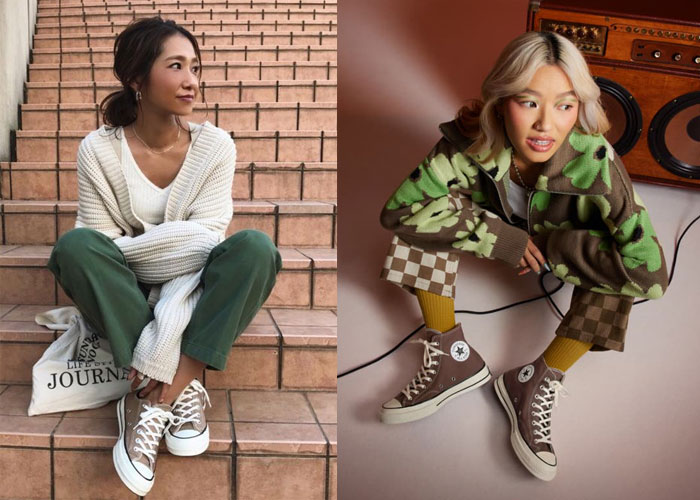 Vẻ đẹp cổ điển nhất định không thể bỏ lỡ của giày Converse nâu
