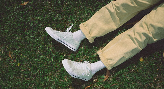 converse 1970s white on feet