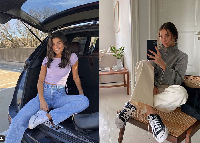 Chân ái cho mọi outfit với giày Converse cổ thấp phối đồ nữ