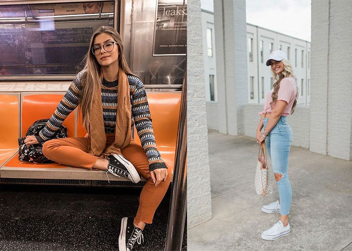 Chân ái cho mọi outfit với giày Converse cổ thấp phối đồ nữ