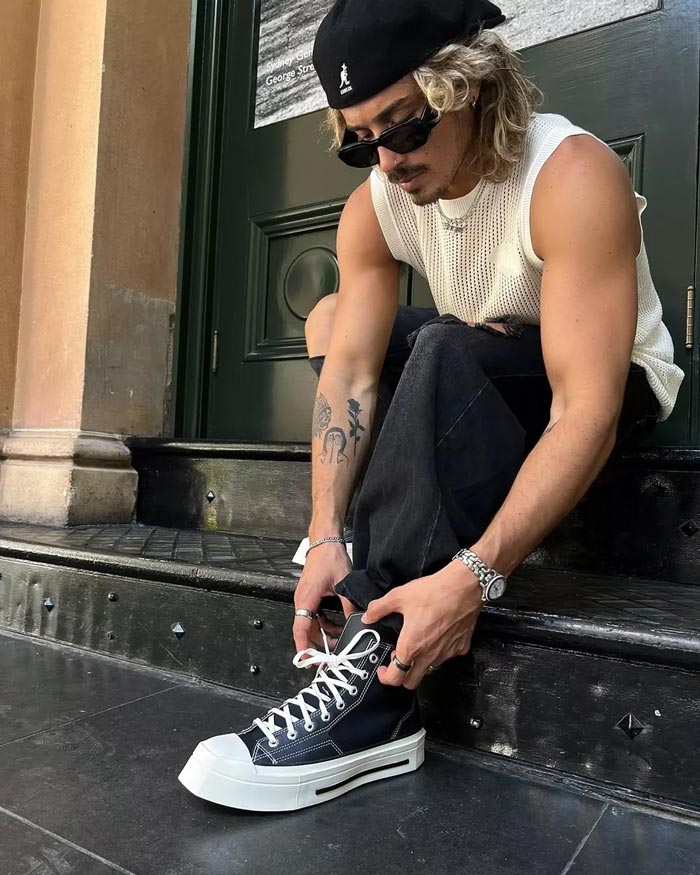Xu hướng giày Converse mũi vuông khuấy đảo streetwear