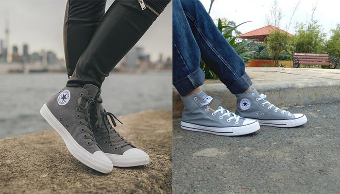 Đắm chìm trong tone màu thanh lịch của giày Converse xám