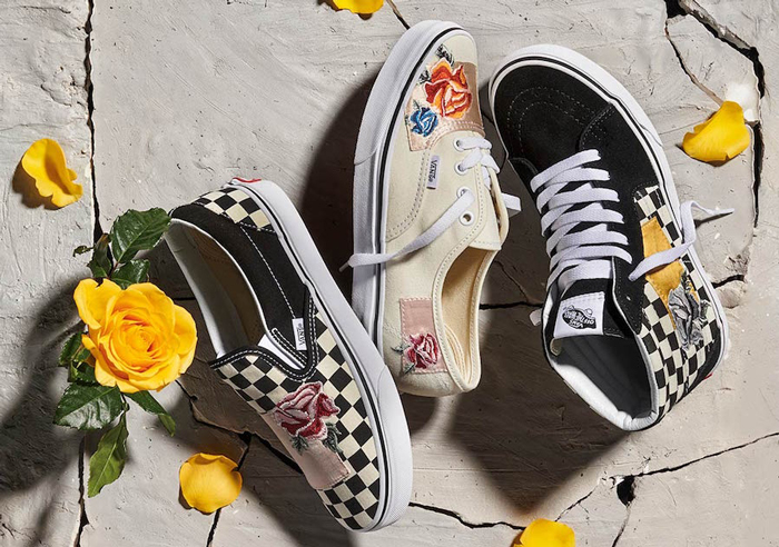 Du xuân cùng điểm nhấn nữ tính qua giày Vans in hoa