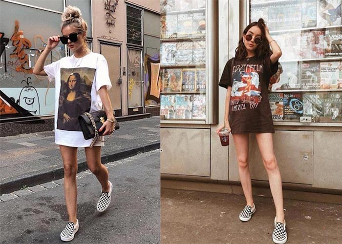 Mix - match ngày thu với giày Vans lười kẻ caro dành cho phái nữ