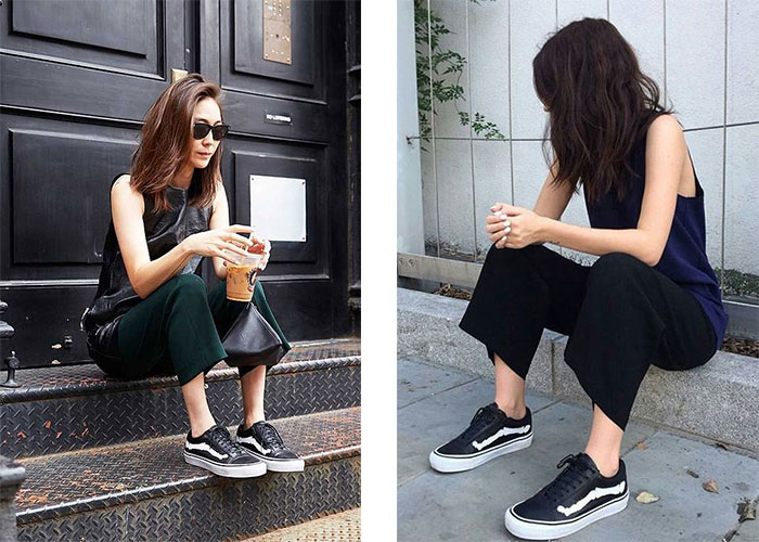 Làm nóng các công thức mix giày Vans quần âu của giới sành điệu