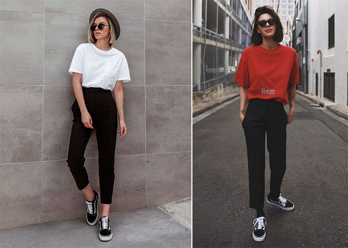 Làm nóng các công thức mix giày Vans quần âu của giới sành điệu