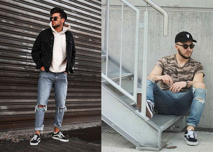 Update các kiểu phối giày Vans quần jeans cực sành điệu
