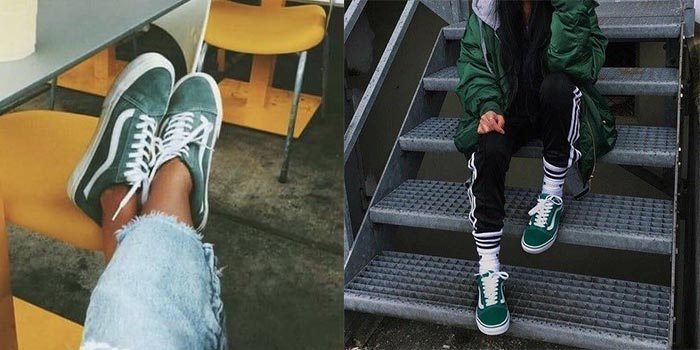 Thoát ra khỏi vùng an toàn với giày Vans xanh lá cây