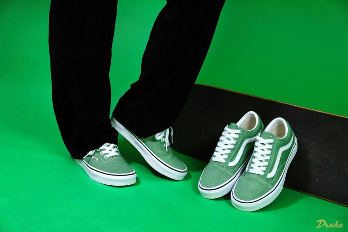 Thoát ra khỏi vùng an toàn với giày Vans xanh lá cây