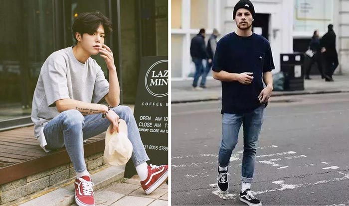 Cách phối giày Vans với quần jeans dạo phố ngày thu