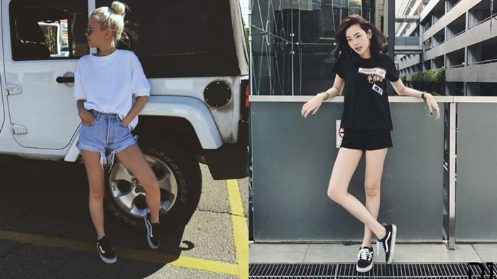 Giày Vans với quần short – Combo cho những outfit năng động 