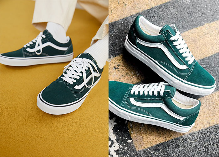 Giày Vans xanh rêu – Item “hack” cá tính cho outfit basic