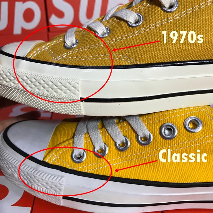 Đâu là điểm khác nhau giữa hai dòng giày Converse 1970s và Classic?