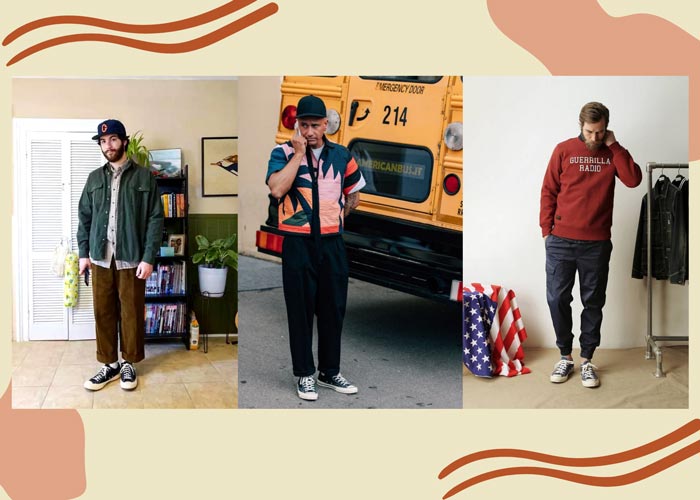 Xuống phố cực chất cùng giày Converse cổ thấp phối đồ nam 