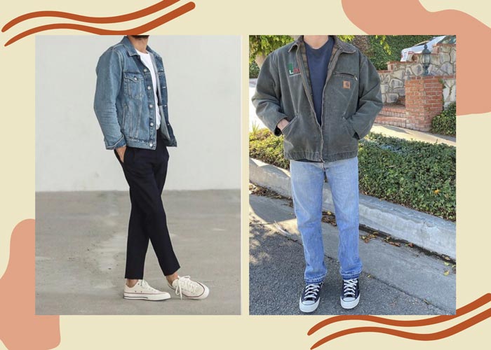 Xuống phố cực chất cùng giày Converse cổ thấp phối đồ nam 