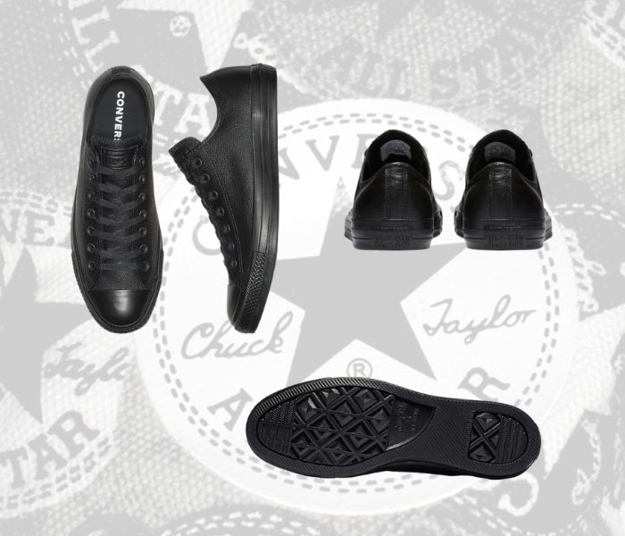 Giữ vững phong độ cùng giày Converse full đen cổ thấp