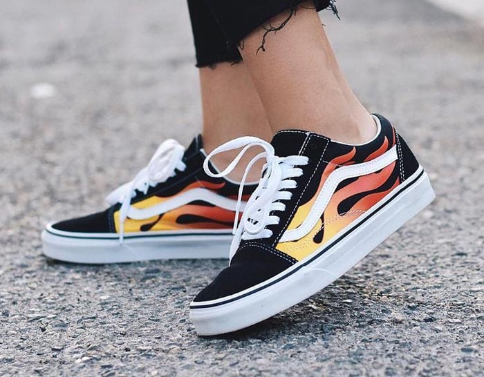 Giày Vans họa tiết Flame - Thiết kế pha trộn nét đẹp hiện đại và cổ điển