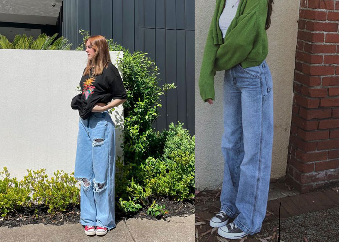 Dáng quần phối cùng giày sneakers nữ Converse cổ cao nịnh mắt