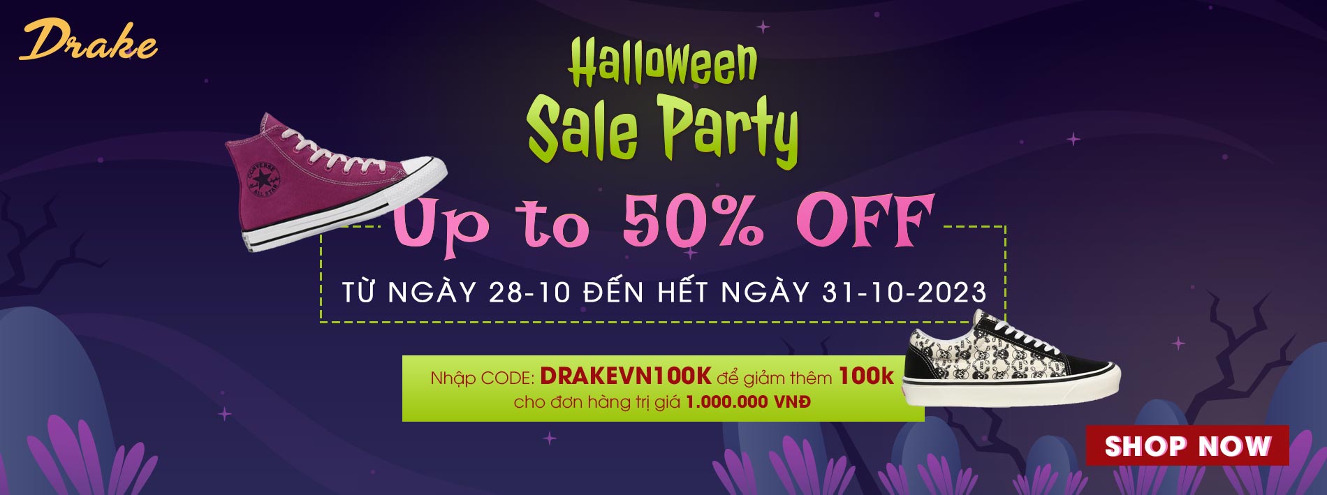 HALLOWEEN SALE PARTY - DRAKE SALE ON TOP - UP TO 50% ALL ITEMS