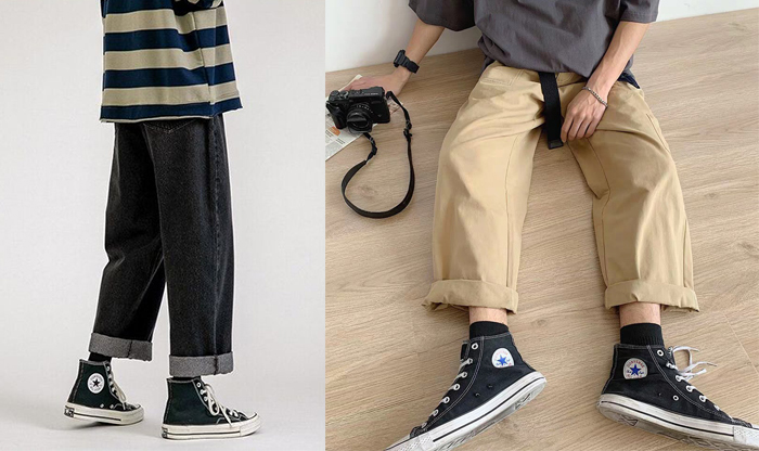 Kết hợp quần áo với giày Converse cao cổ nam sao cho chất?