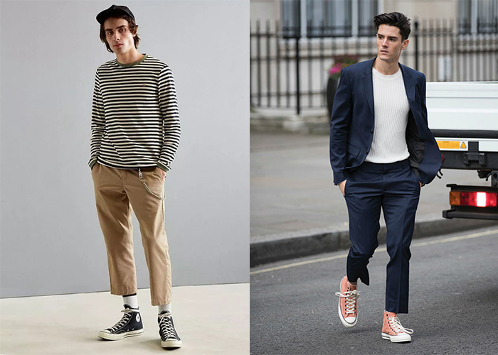 Kết hợp quần áo với giày Converse cao cổ nam sao cho chất?