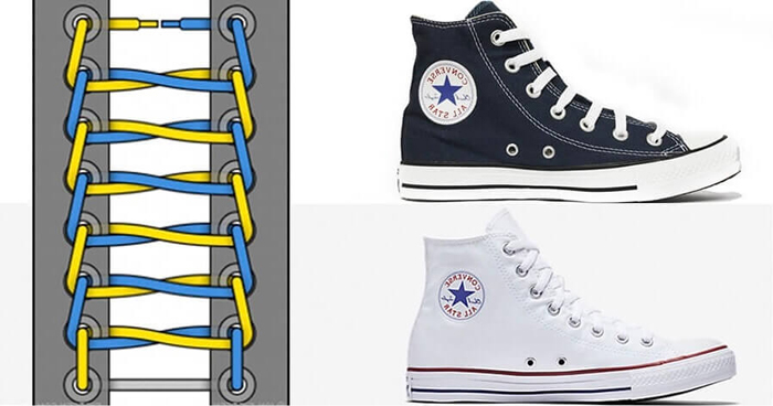 Các kiểu thắt dây giày Converse độc đáo mà bạn không nên bỏ lỡ