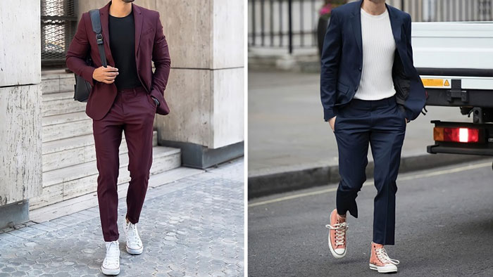Mặc vest đi giày Converse để tạo nên phong cách không thể nhầm lẫn