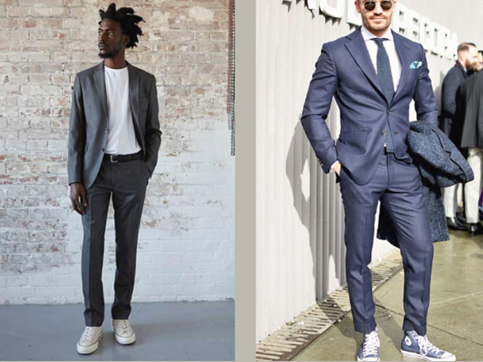 Mặc vest đi giày Converse để tạo nên phong cách không thể nhầm lẫn
