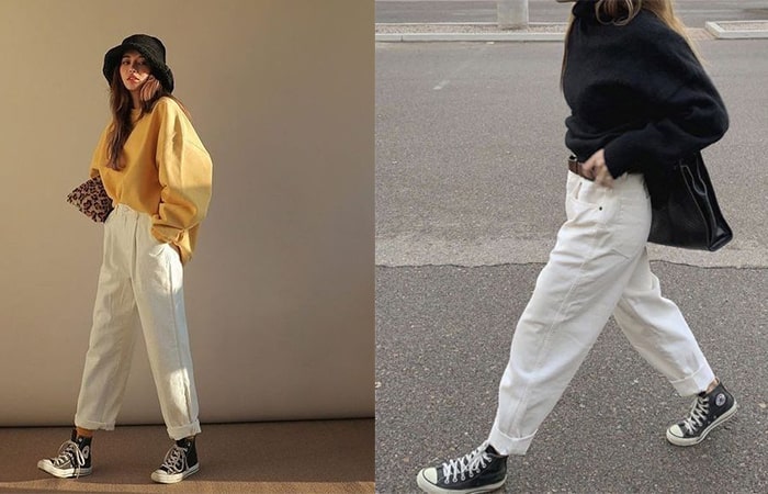 Những outfit với Converse cổ cao “cực cool” thổi tan ánh nắng mùa hè