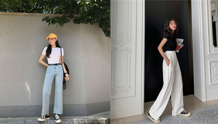 Học cách phối đồ với giày Converse cổ cao nữ đi học